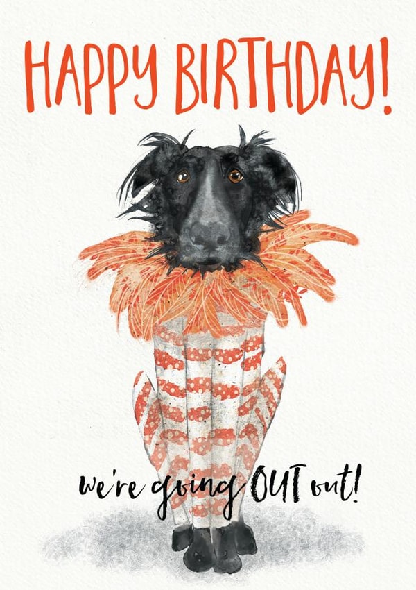 Post Lockdown Celebration Birthday Card From the Dog created by Jo Scott Art