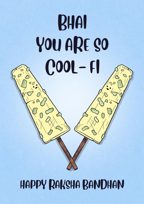 Cool-fi Raksha Bandhan Card created by Paper Wishes Co