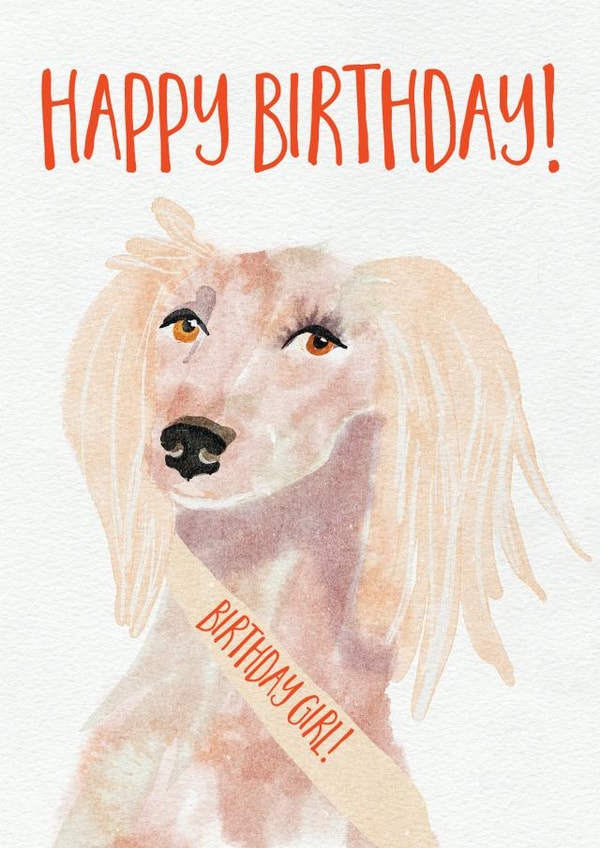 Beauty Pageant Dog Card for Her created by Jo Scott Art