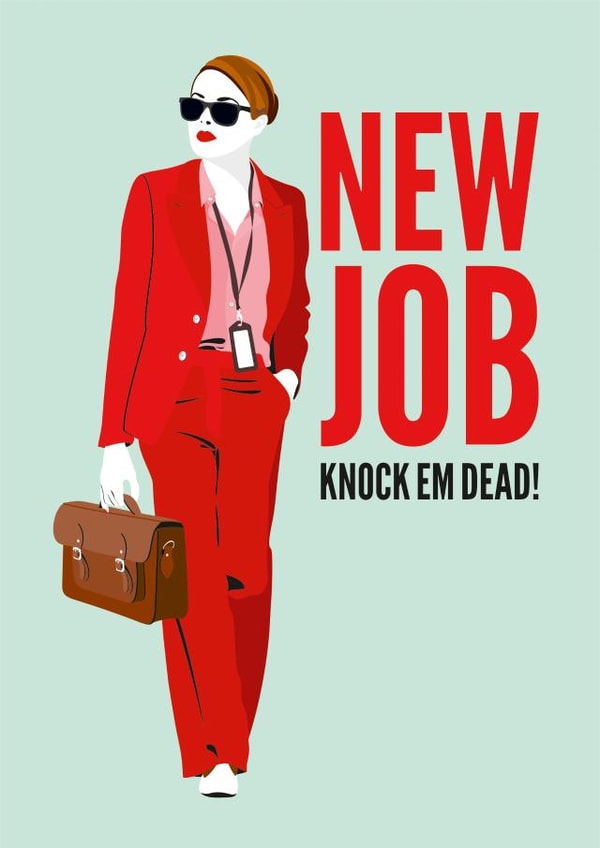 New Job Card for Professional Business Woman created by Diva Doodle Designs