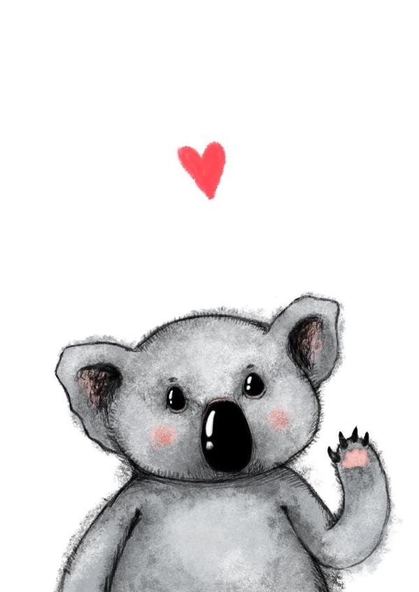 Koala love card created by Maria Myrkina