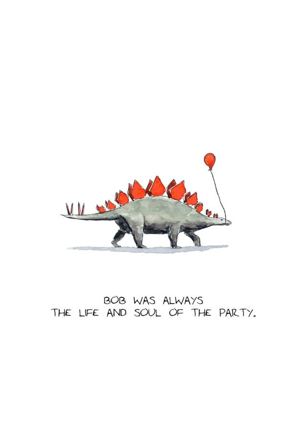 Birthday Balloon Stegosaurus Card created by RossJDesigns