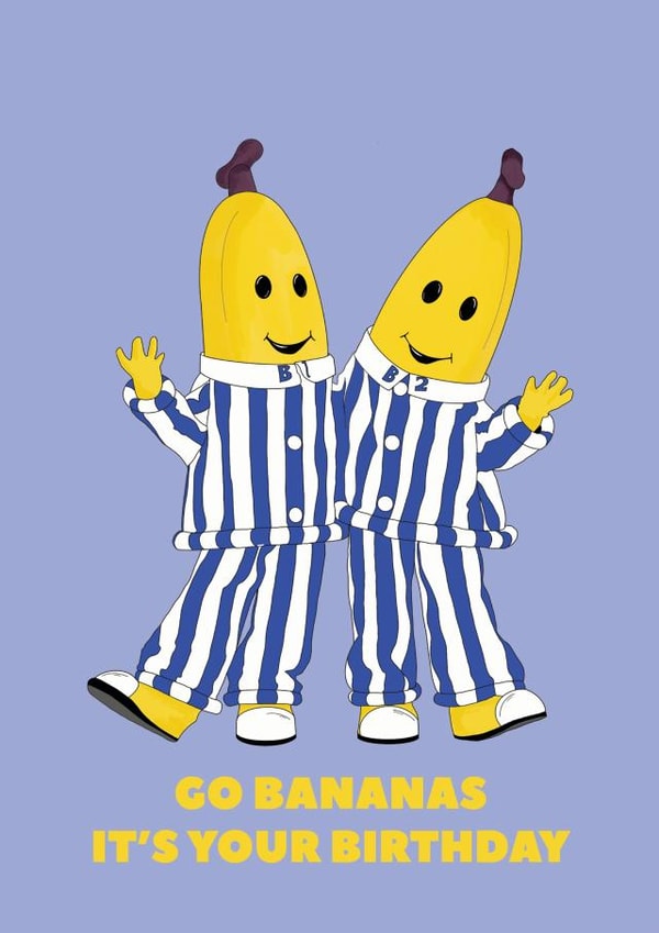 Bananas in Pyjamas Birthday Card created by AmySrvc Illustration