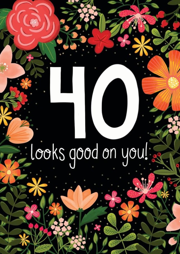 40th Birthday Card created by Fox Card Co