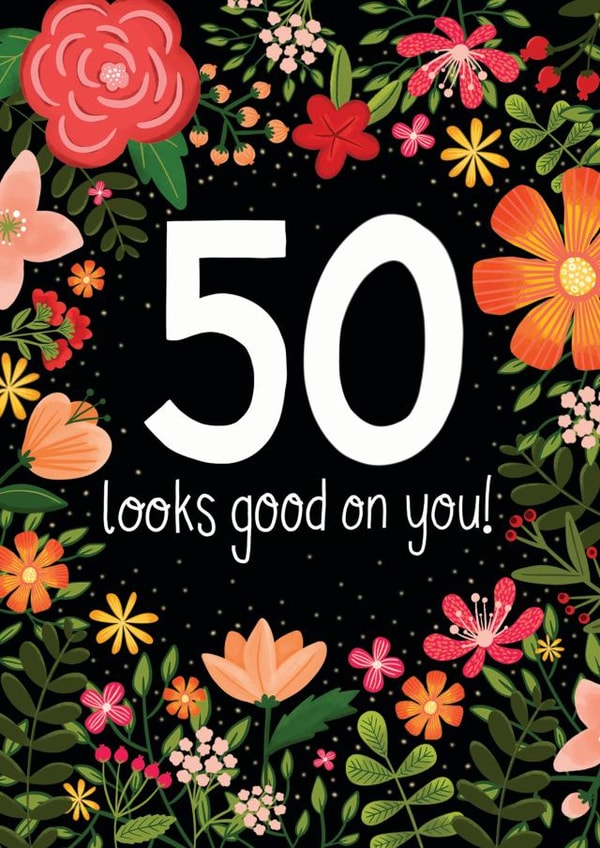 50th Birthday Card created by Fox Card Co