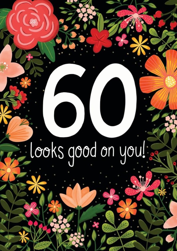 60th Birthday Card created by Fox Card Co