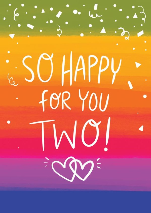 LGBT Rainbow - wedding engagement card created by Fox Card Co