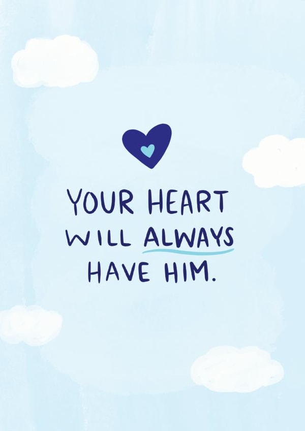 Sympathy Card Loss of Him created by Fox Card Co