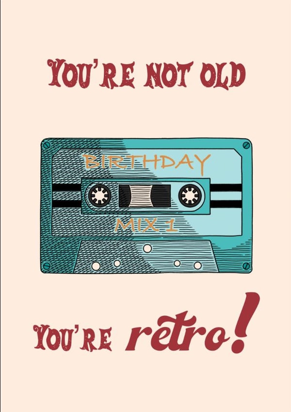 Retro Cassette Tape Birthday Card created by The Creative Baker GB