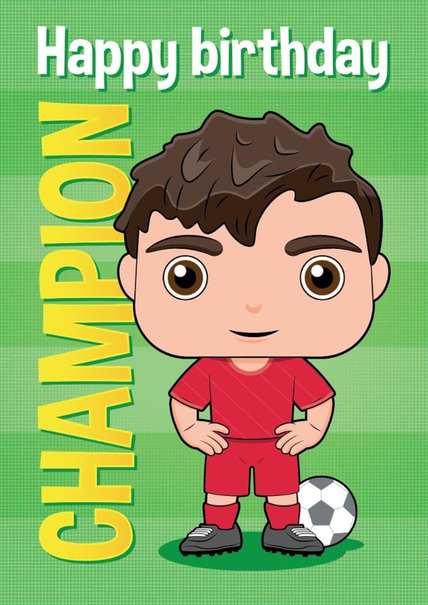 Modern Liverpool football birthday card for boys created by essjay