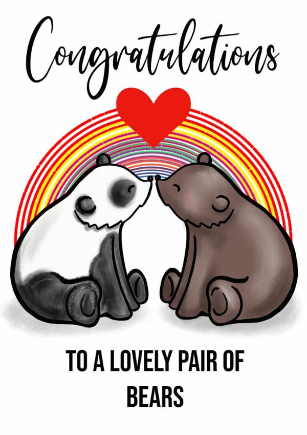 Congratulations to a lovely pair of Bears created by Wonder illustration