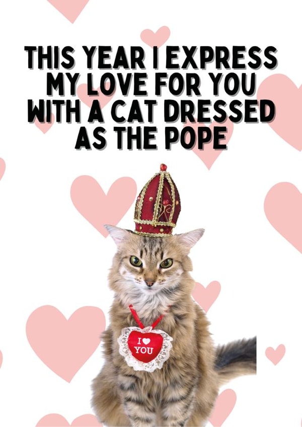 Pope Cat For Valentine's created by Kelly May