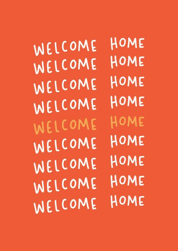 Modern Typography New Home Card - Welcome Home created by Doodled By Anya