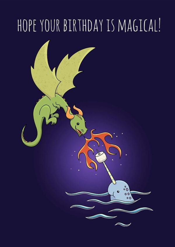 Magical Dragon and Narwhal Birthday created by Lisa Crisafi