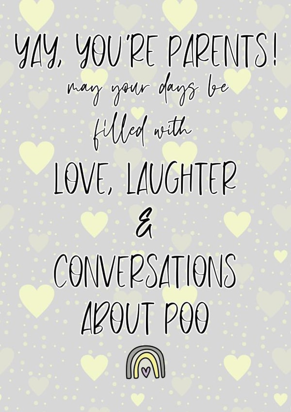 New baby congratulations card for the parents created by Fern Furness