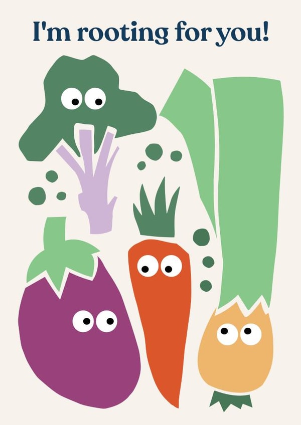 I'm Rooting For You, Good Luck vegetables created by Jive Prints