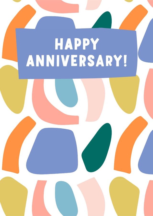 Modern Abstract Anniversary Card created by Jive Prints