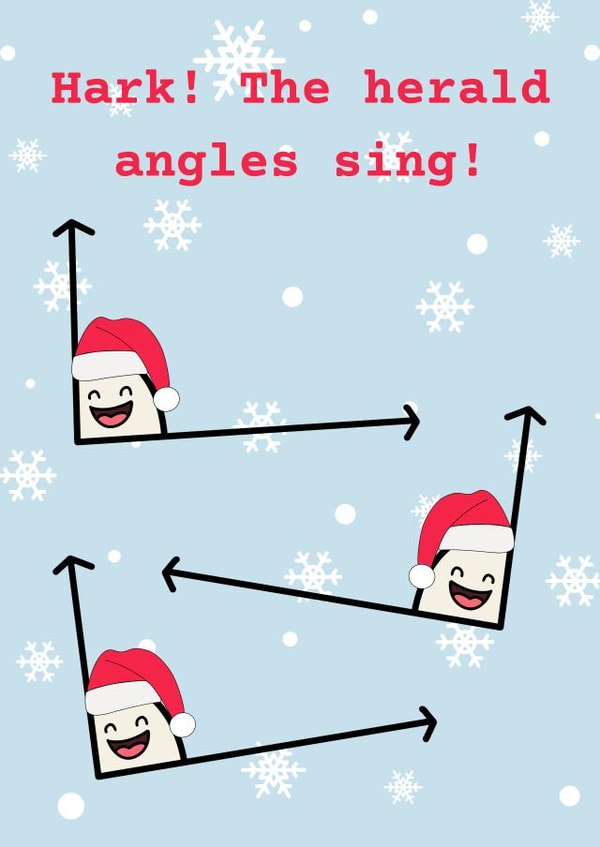 Funny maths angle christmas pun card created by suzcreate