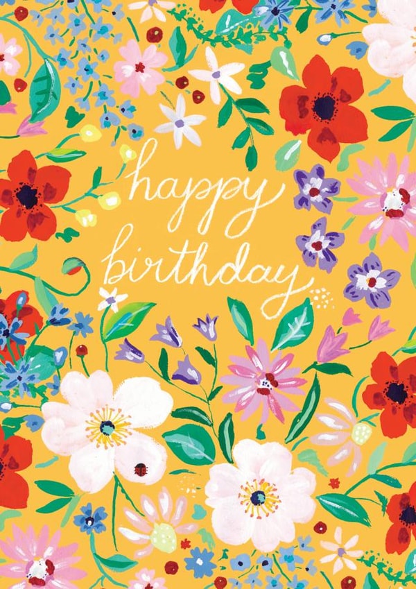 Pretty Birthday Florals created by Katie Whitton Design