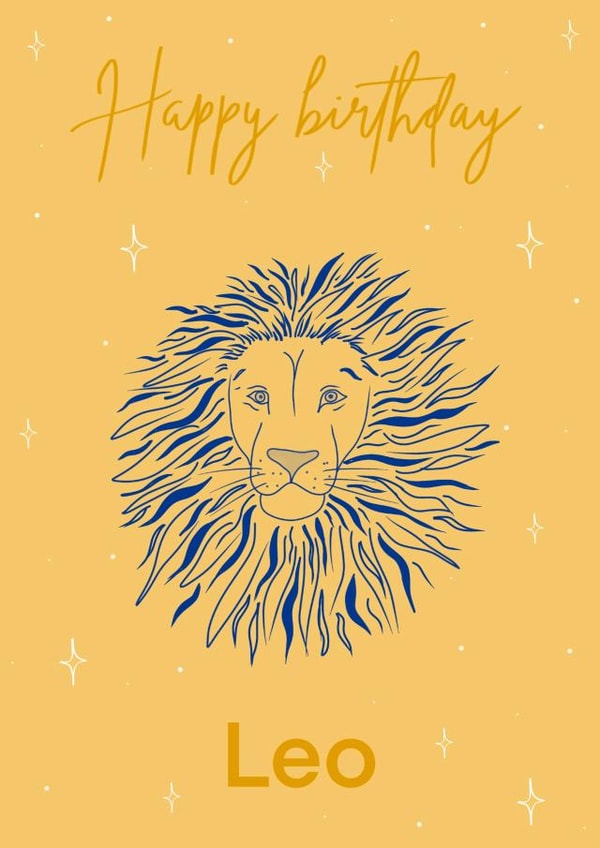 Leo Lion August Birthday Card created by Sarah Stephenson