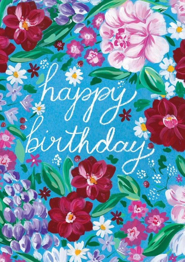 Vintage Inspired Floral Birthday Card created by Katie Whitton Design