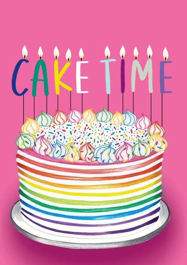 Cute Colourful Cake Birthday Card created by Amy Florence Design
