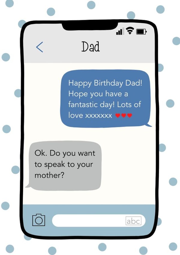 Funny Dad Birthday Card Text created by The Merry Giraffe