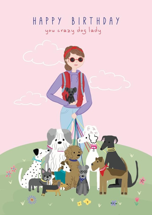 Happy Birthday Crazy Dog Lady created by Little Stringers