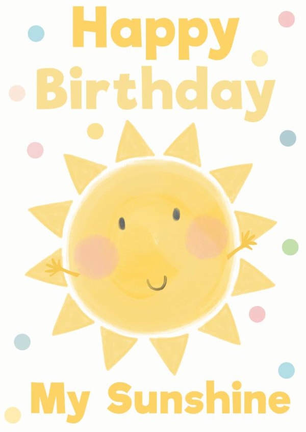 My Sunshine Birthday Card for Kids created by Rainbow Bee Creations
