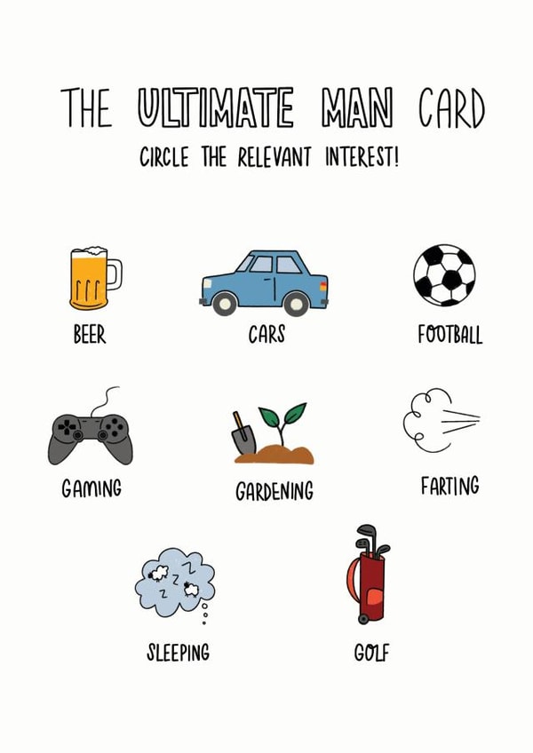 The Ultimate Man Card created by Charlotte Banks