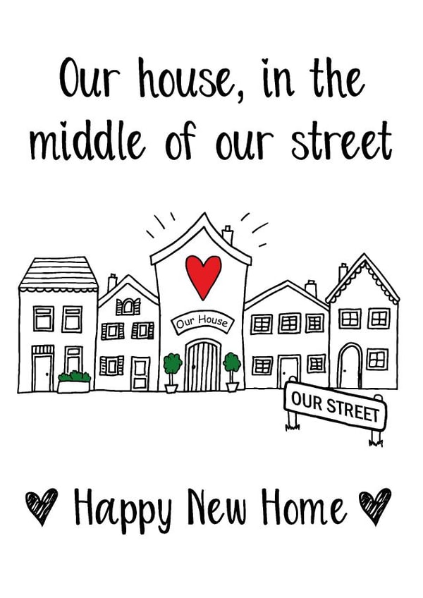 Cute Our Street New Home Card - Madness - Our House In The Middle Of Our Street created by Knick Knack Crafts