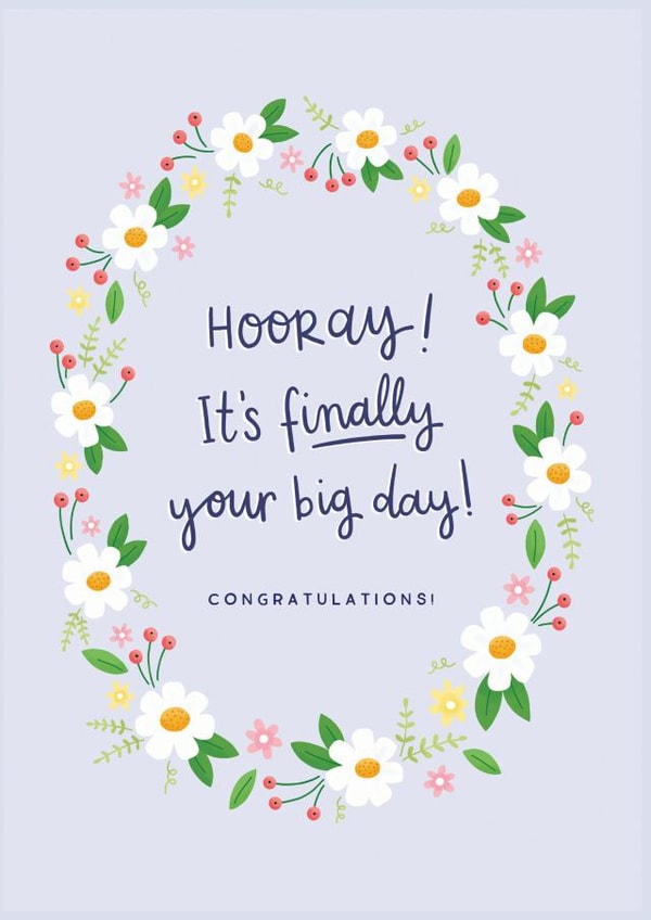Hooray! It's Finally Your Big Day Wedding Card created by Kimberley Rose Studio