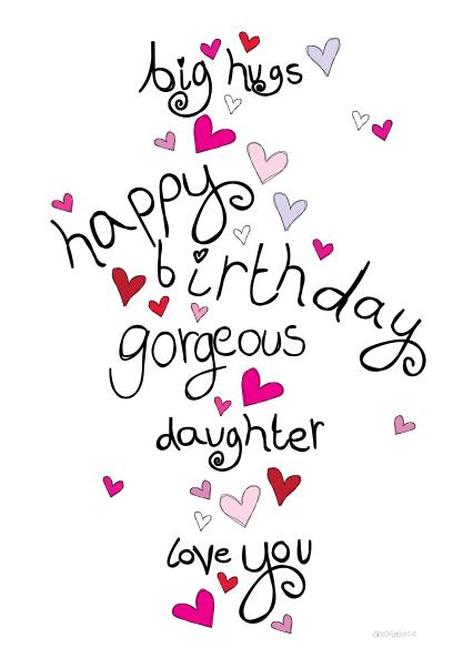 Gorgeous daughter birthday card card