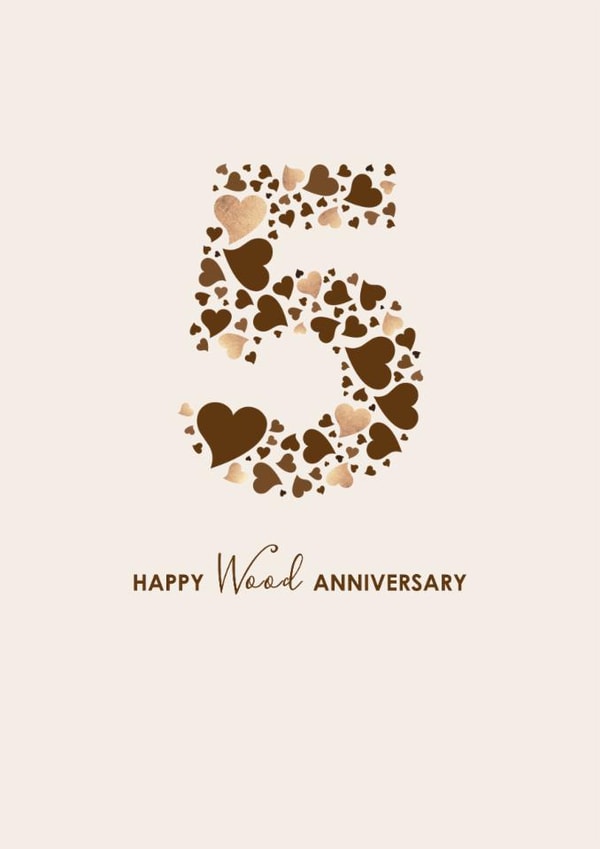 5th Wedding Anniversary Card created by mrs L cards