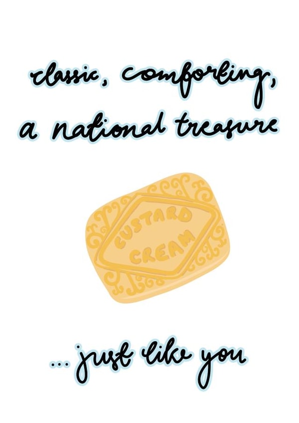 Custard Cream Card created by Kty.Illustrates