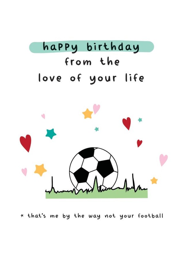 Funny Birthday card for your husband or wife that loves their football created by Silly Prints