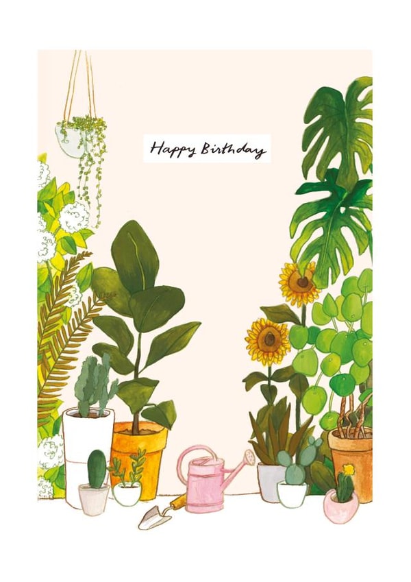 Gardening birthday card created by Katie Moody