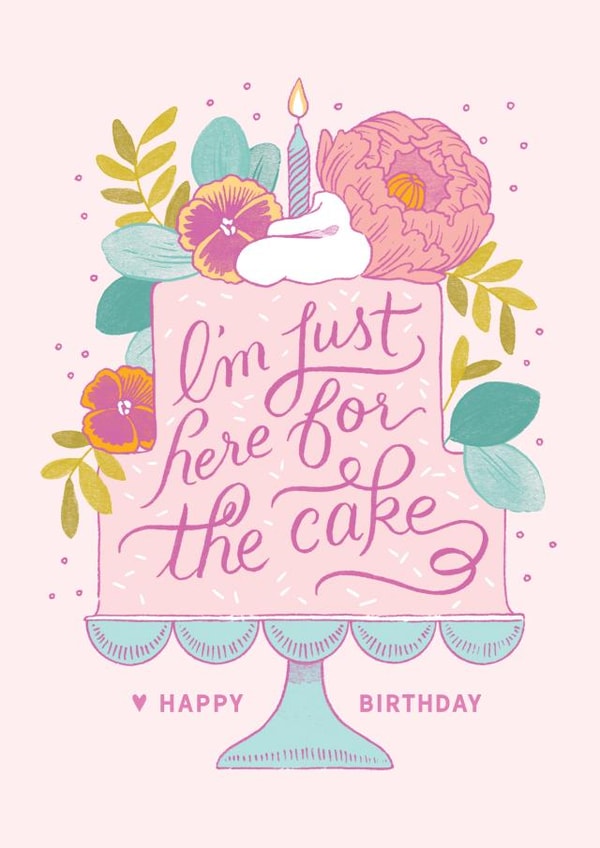 Here For The Cake Birthday created by Paper Raven Co.