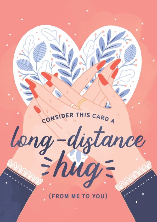 Long Distance Hug created by Paper Raven Co.