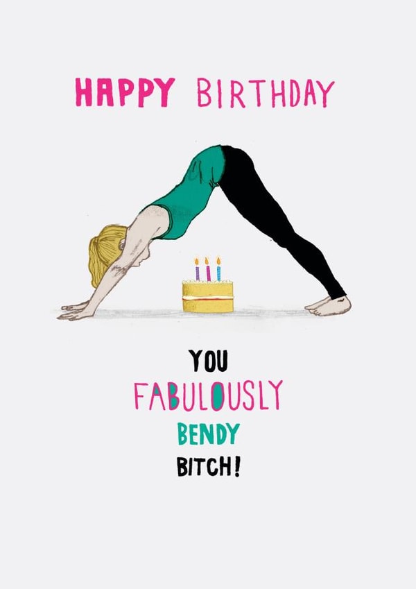 Fabulously bendy bitch yoga design created by Pencilface