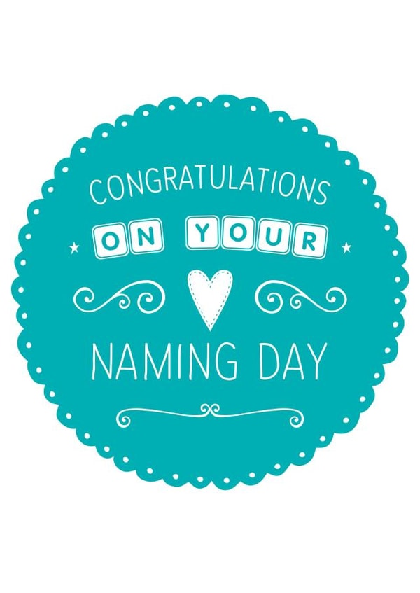 Cute Naming Day Card for Naming Ceremony created by Hello Fridays Studio
