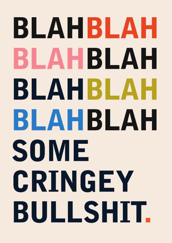 Cringey Funny Nihilist Birthday Congratulations Card created by Betiobca