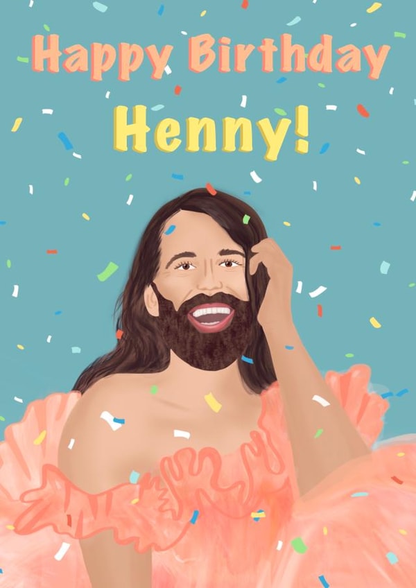 Jonathan Van Ness Cute Birthday Card created by Sarah Stephenson