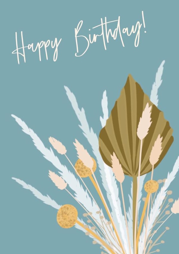 Pretty Dried Flowers Birthday Card  1001 created by Sarah Stephenson