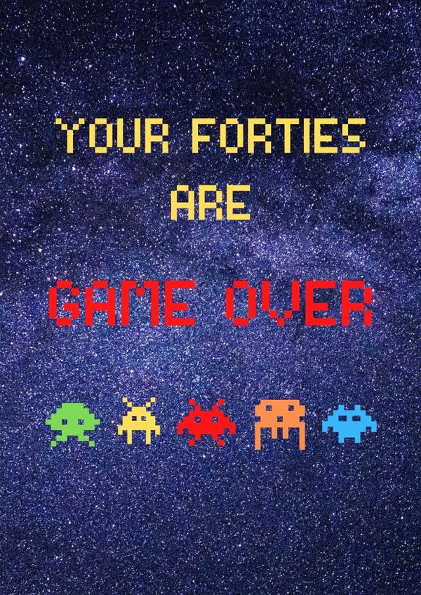 50th Birthday Video Game Card created by Betty & Nell