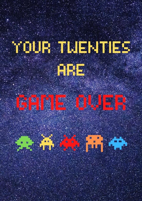 30th Birthday Video Game Card created by Betty & Nell