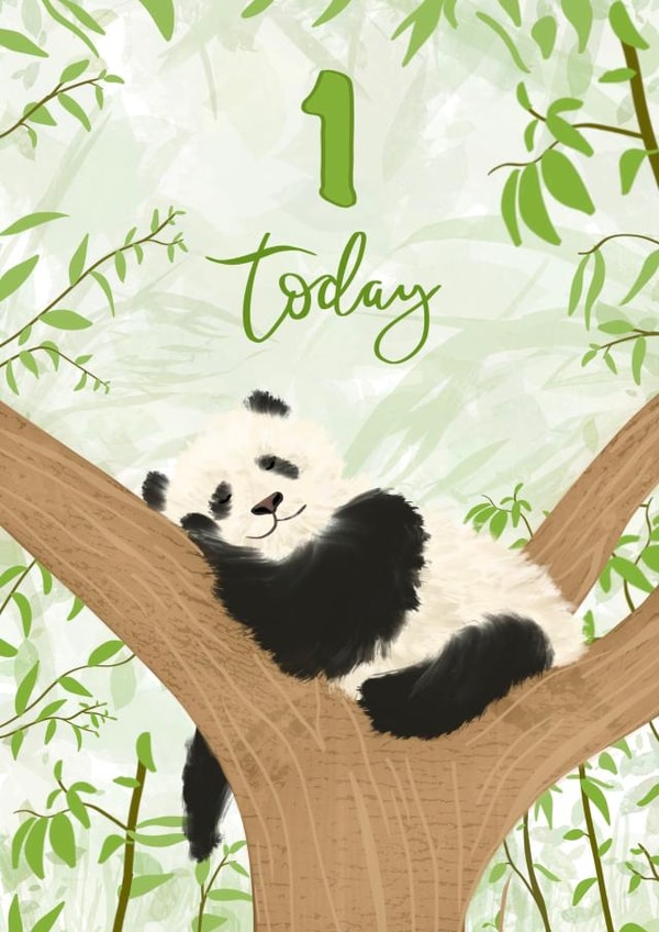1st Birthday Cute Panda Card created by Sarah Stephenson