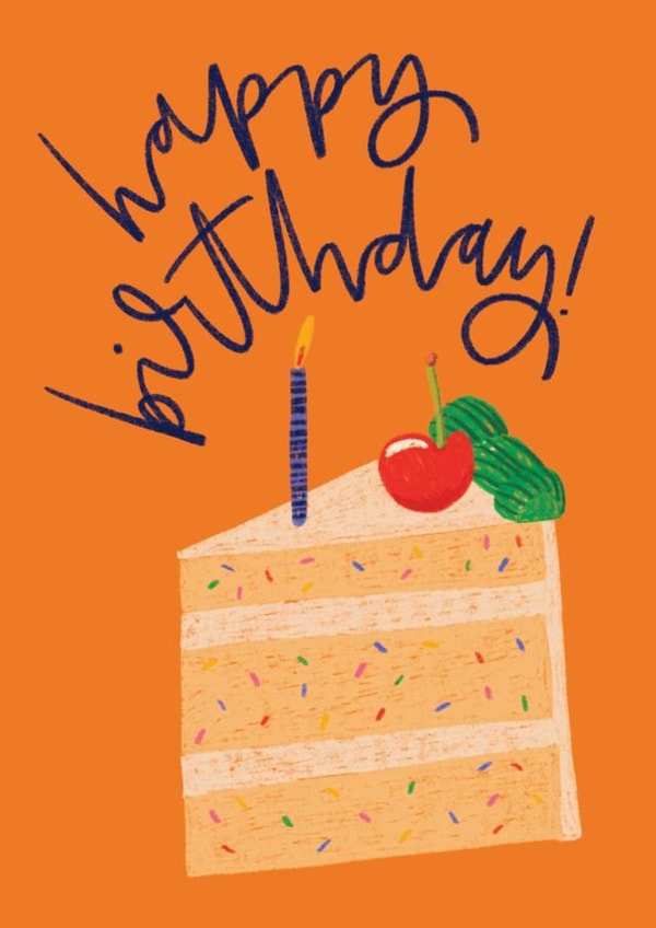 Contemporary Confetti Birthday Cake created by @LauraMcleishLettering