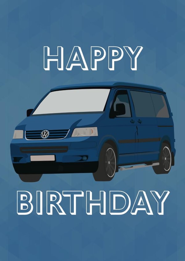 T5 Camper Birthday Card created by Sarah, Spark Prints & Designs
