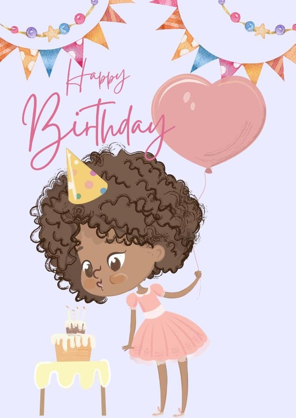 Lavender Princess Happy Birthday Card created by É-STYLUXE STATIONARY